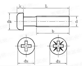 十字盘头螺钉结构图